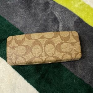 Coach Tan Signature Canvas Eyeglass Case